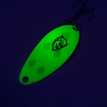 Eppinger Dardevle Devle Dog 5200 UV Ondulante, Giallo/Verde, 7g, UV, #7452