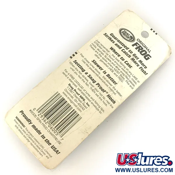 Snag Proof Original Frog Esca Topwater, Chartreuse, 14g, #7458