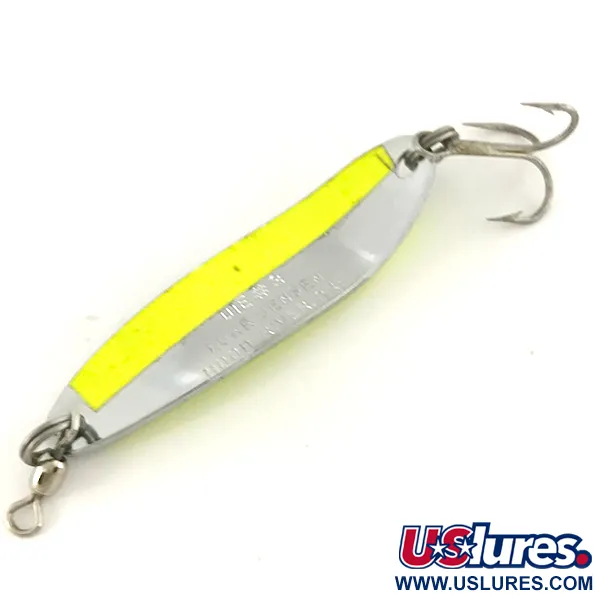 Luhr Jensen Krocodile Die #3 Ondulante, Nickel/Chartreuse, 10g, UV, #7483