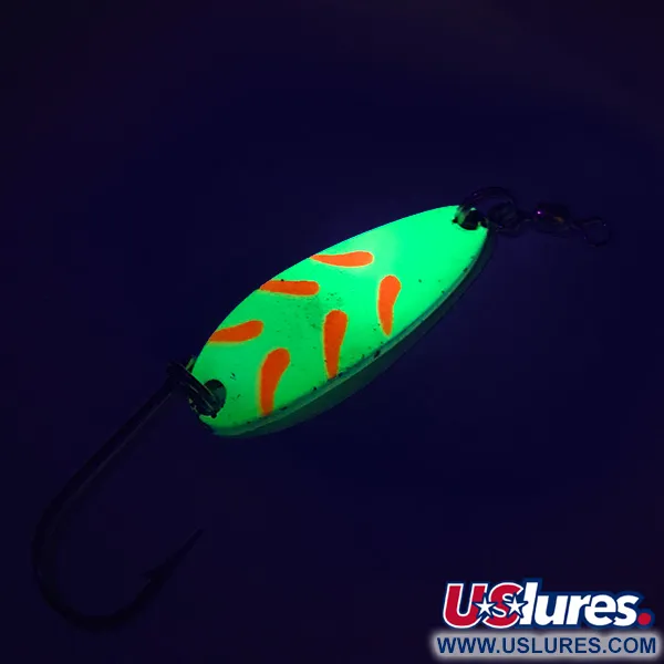 Luhr Jensen Krocodile UV Ondulante, Chartreuse/Rosso, 9g, UV, #7484