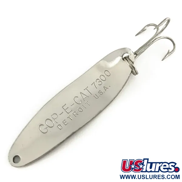 Dardevle Cop-E-Cat 7300 Ondulante, Nichel/Verde, 10g, Oscillazione, #7487