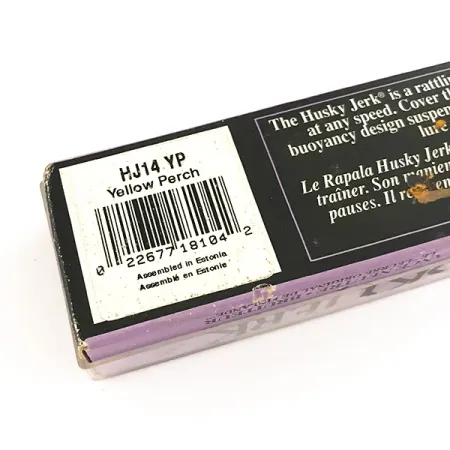 Rapala Husky Jerk HJ 14 Minnow, Yellow Perch, 18g, suspending, #7498