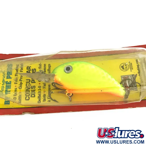 Strike King Pro Model 3XD Crankbait, Chartreuse, 12g, Rattle, #7501
