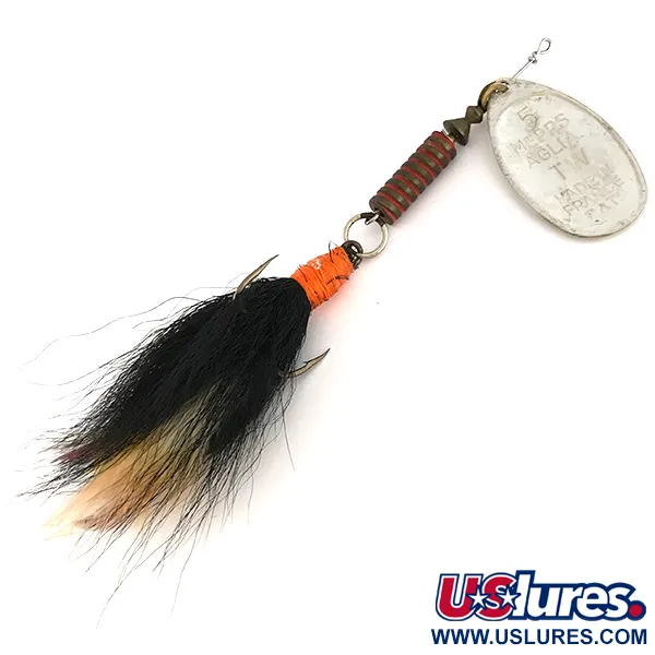 Mepps Aglia 5 dressed Cucchiaino, Argento, 14g, Amo vestito, #7521