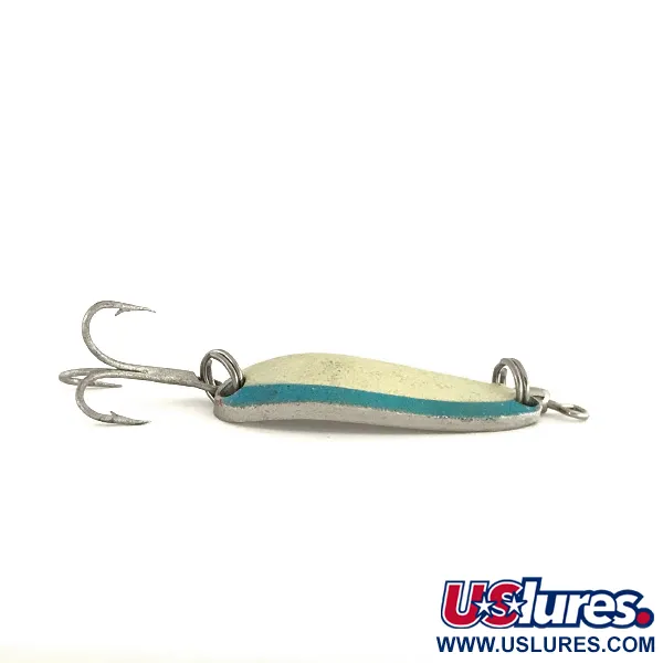 Luhr Jensen Krocodile Ondulante, White/Blue/Nickel, 9g, Sinking, #7543