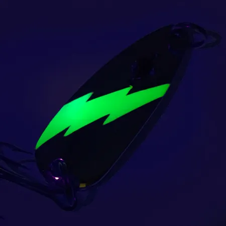 Red Eye Evil Eye UV Cucchiaino, Nickel / Verde, 14g, UV Glow, #7590