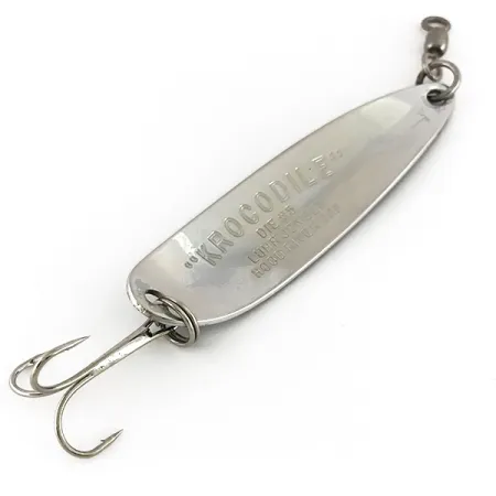 Luhr Jensen Krocodile Die #5 Ondulante, Nickel/Blu, 23g, Vintage, #7630