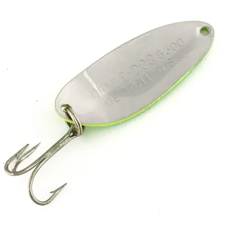 Eppinger Dardevle Devle Dog 5300 UV Ondulante, Giallo/Verde/Nickel, 10g, #7636
