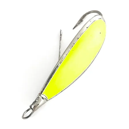 Johnson Weedless Silver Minnow UV Ondulante, Argento/Chartreuse, 12g, #7711