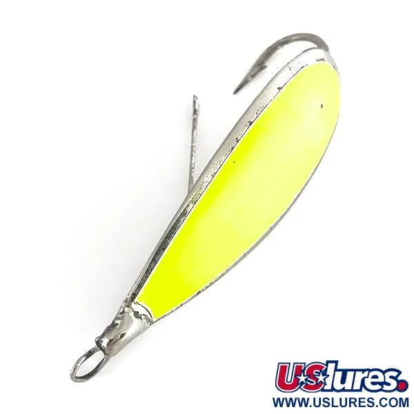 Johnson Weedless Silver Minnow UV Ondulante, Argento/Chartreuse, 12g, #7711