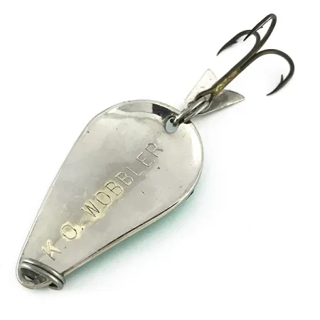 Acme K.O. Wobbler Cucchiaino, Nichel / Verde, 14g, Sonic flipper tail, #7728