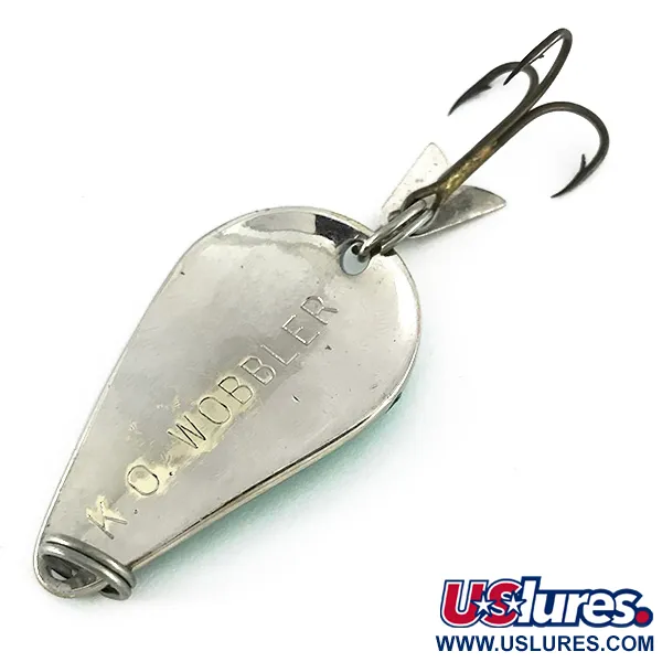 Acme K.O. Wobbler Cucchiaino, Nichel / Verde, 14g, Sonic flipper tail, #7728