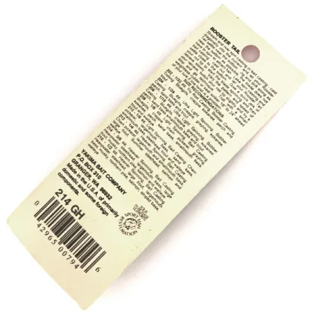 Worden’s Original Rooster Tail Spinner, Oro, 12g, Coda Piumata, #214 GH