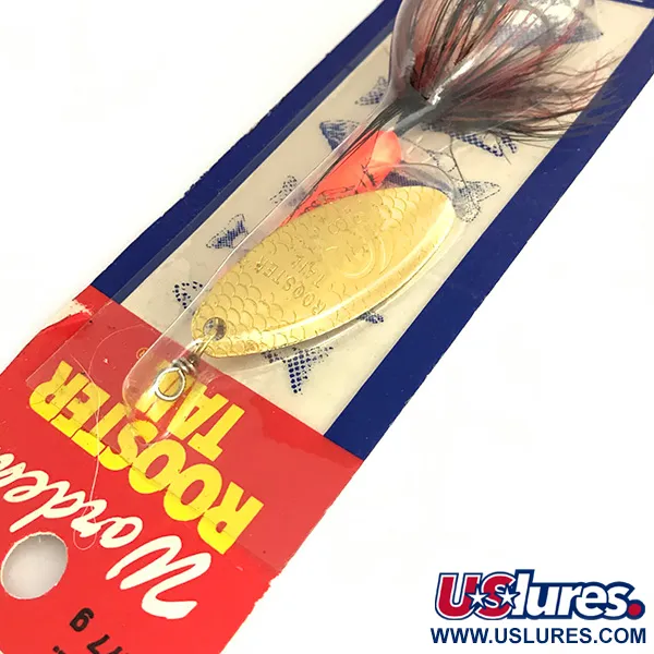 Worden’s Original Rooster Tail UV Rotante, Oro/Rosso, 12g, Piume, #7772