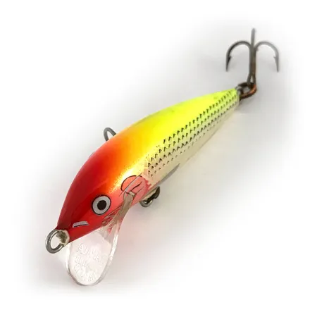 Rapala Original Floater F5 Artificiale, Rosso-Giallo, 2,3g, Balsa, #7793