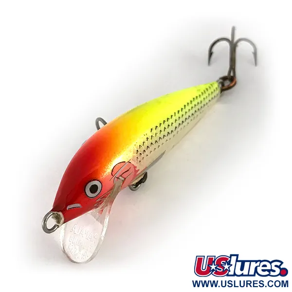 Rapala Original Floater F5 Artificiale, Rosso-Giallo, 2,3g, Balsa, #7793