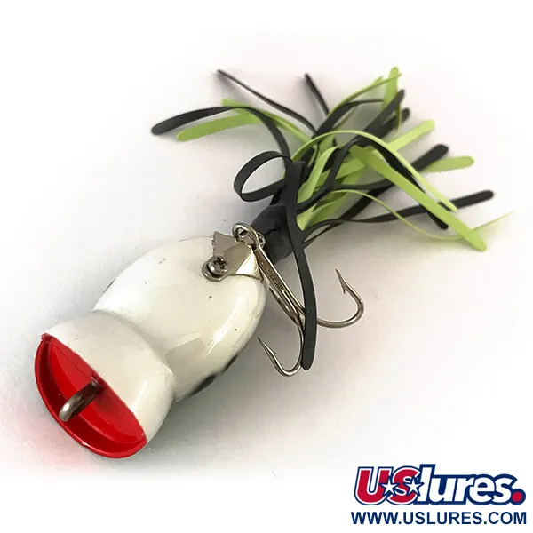 Fred Arbogast Hula Popper Esca Superficie, Green Tiger, 8g, #7820