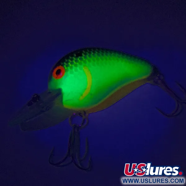 Bomber Fat A B04F UV Crankbait, Brown Chartreuse, 5.5g, UV, #7858