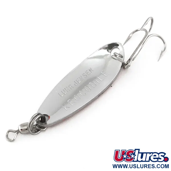 Luhr Jensen Krocodile Ondulante, Nichel martellato/Rosso, 9g, #7869