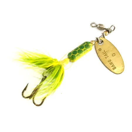 Luhr Jensen Bang Tail 0 Cucchiaino, Oro/Verde, 3,5g, Piumato, #7892