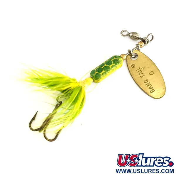 Luhr Jensen Bang Tail 0 Cucchiaino, Oro/Verde, 3,5g, Piumato, #7892