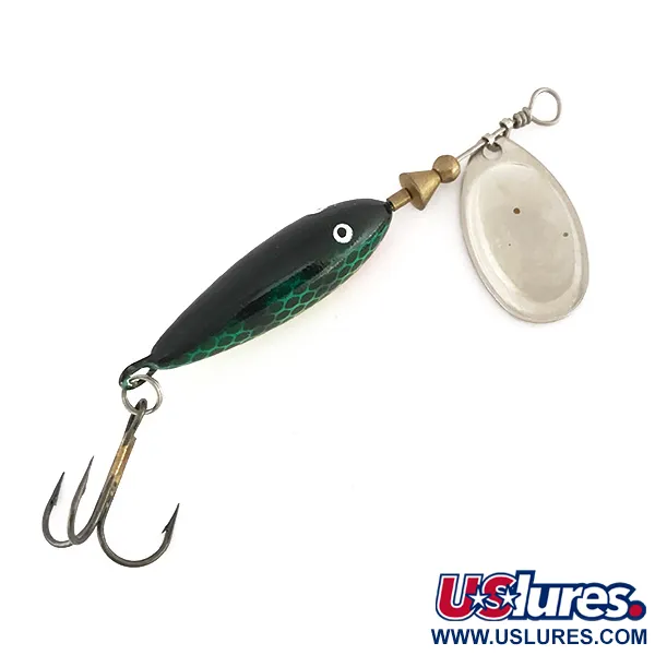 Matzuo FinSpin Cucchiaino Rotante, Verde, 7g, Pala Willow, #7894