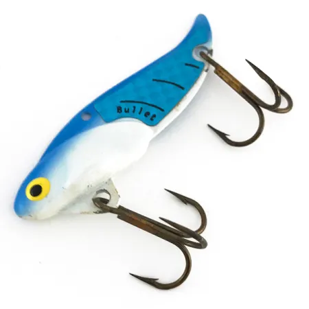 Bullet Bait Bullet Blade Blade Bait, White / Blue, 10g, Zinco, #7936