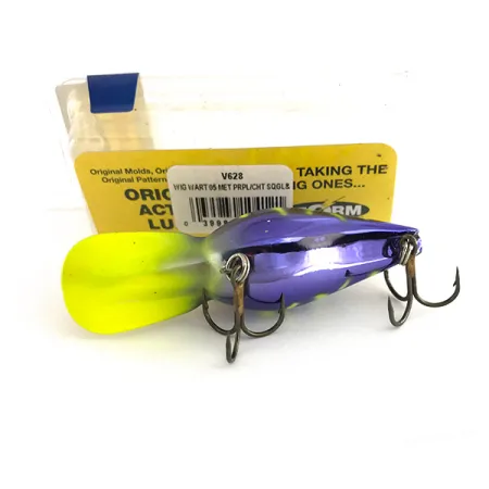 Storm Wiggle Wart Crankbait, Viola / Giallo Fluo, 11g, Rattling, #7944
