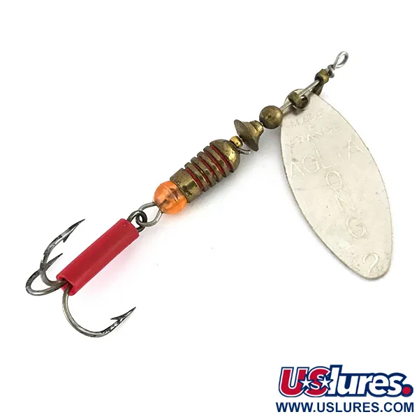 Mepps Aglia Long 2 Cucchiaino, Argento, 7.4g, Foglia di salice, #7977