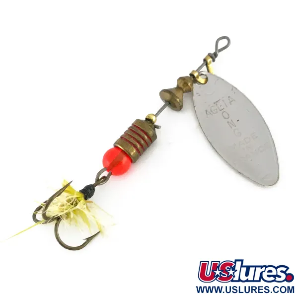 Mepps Aglia Long 1 Lightnin Cucchiaino, Argento/Glitter Oro, 4,5g, #7978