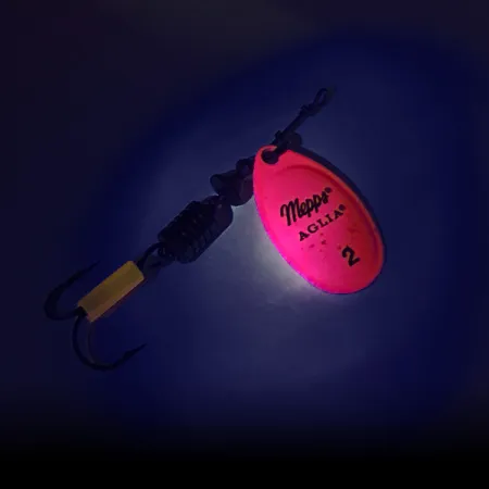 Mepps Aglia 2 Cucchiaino, Rosa Acceso UV, 4,5g, Palette UV, #7979