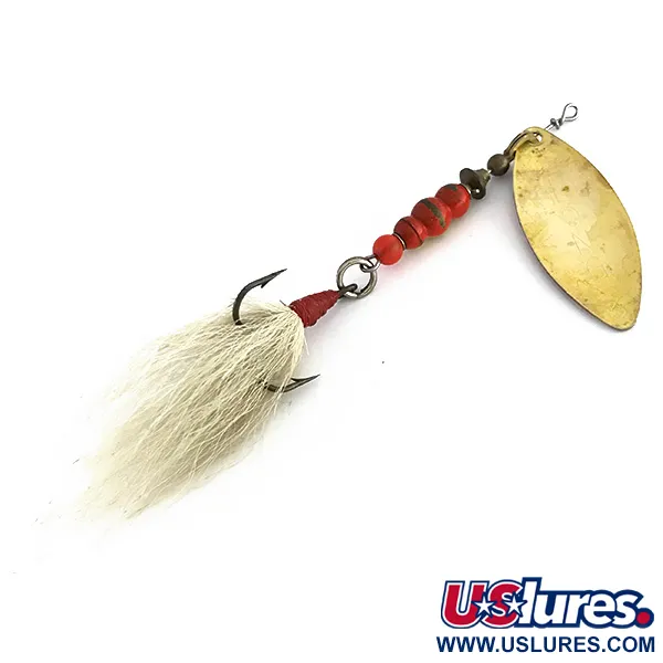 Mepps Aglia Long 3 Dressed Cucchiaino, Ottone/Arancio/Bianco, 12g, #7980