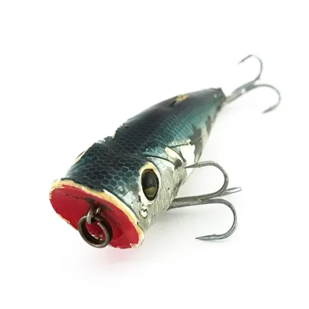Matzuo Popper Esca topwater, Argento / Blu chiaro, 7g, Bocca rossa, #7986