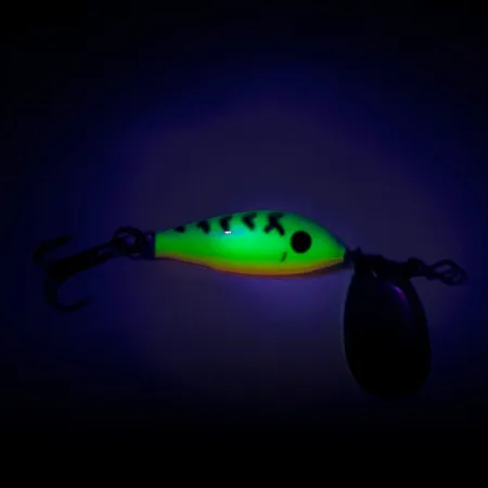 Blue Fox Vibrax Minnow Spin 1 UV Rotante, Fire Tiger, 4g, UV, #8062