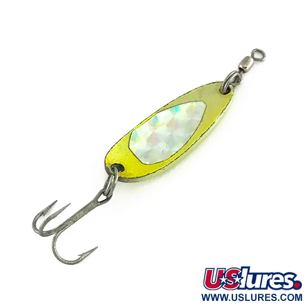 Luhr Jensen Krocodile UV Ondulante, Giallo/Verde, 9g, Finitura UV, #8112