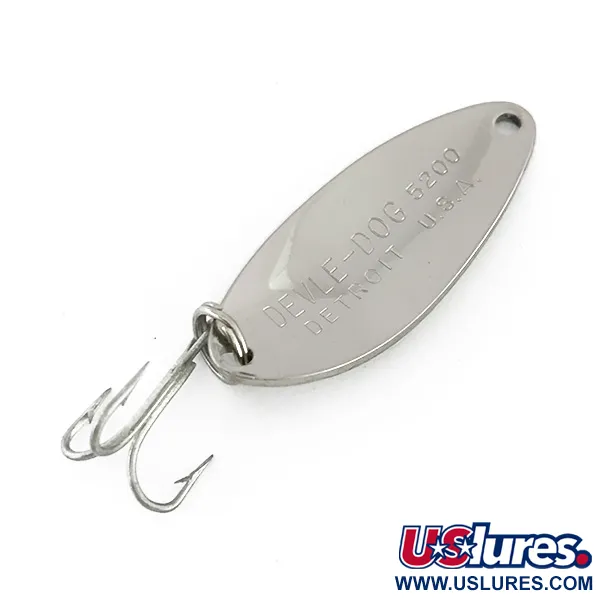 Eppinger Dardevle Devle Dog 5200 Ondulante, Nichel, 7g, Vintage, #8150