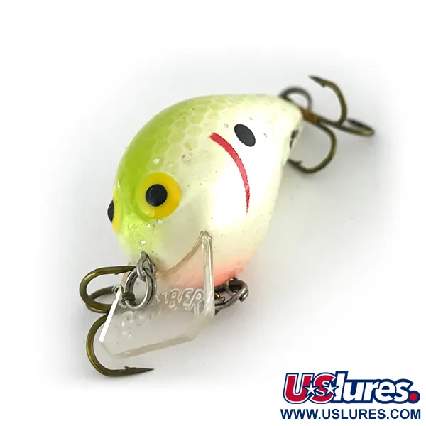 Bomber Square A Crankbait, Pearl Chartreuse, 7g, Shallow, #8164