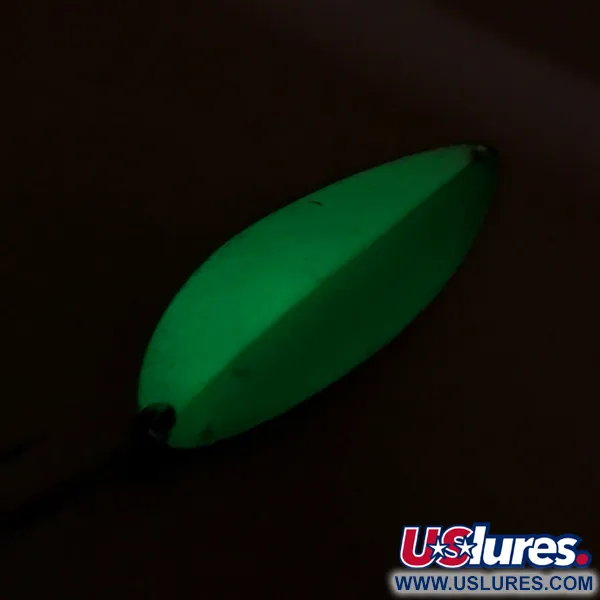 Acme Little Cleo Glow Ondulante, White / Green / Nickel, 21g, #8171