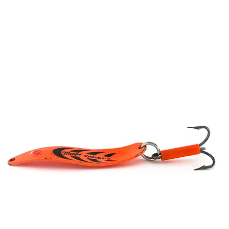 Mepps Syclops 2 UV Ondulante, Arancione / Nero, 17g, Finitura UV, #8247