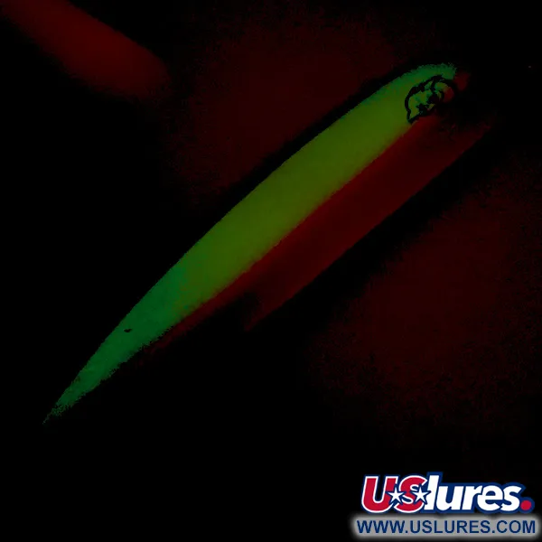 Dardevle Big Ed Flutter-Chuck 3700 Ondulante, UV Glow, 25g, #8279