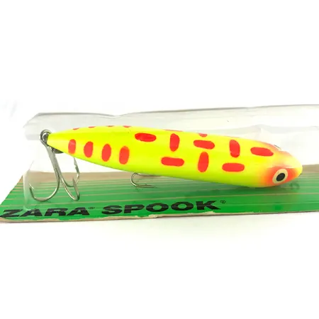 Heddon Zara Spook Esca Topwater, Giallo / Rosso, 21g, Vintage, #8337