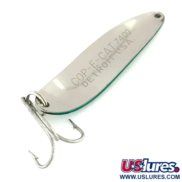 Eppinger Dardevle Cop-E-Cat 7400 Ondulante, Nichel/Verde, 14g, #8392