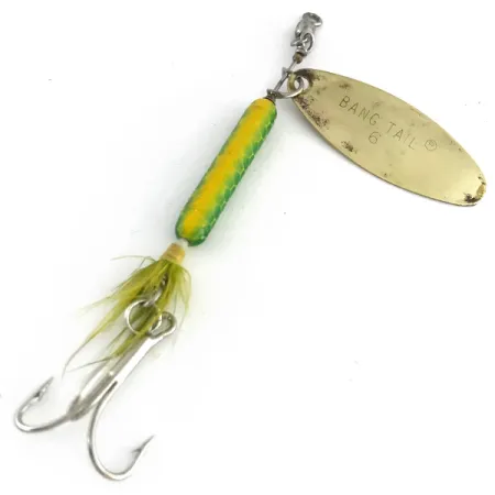 Luhr Jensen Bang Tail Spinner, Oro / Giallo / Verde, 17g, #8411