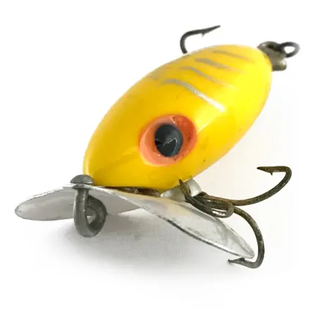 Fred Arbogast Jitterbug Esca Topwater, Giallo, 7g, Paletta Metallo, #8477