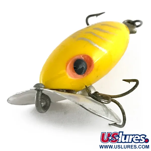 Fred Arbogast Jitterbug Esca Topwater, Giallo, 7g, Paletta Metallo, #8477