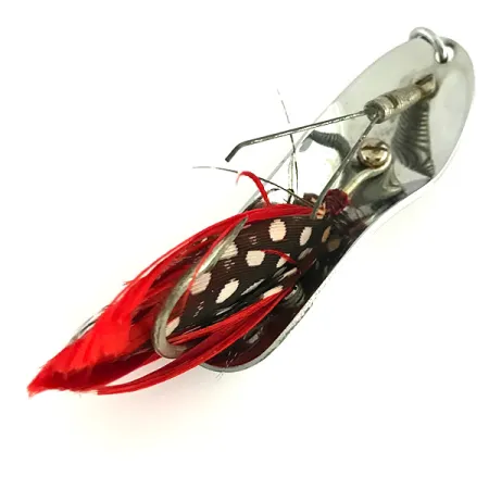 Pflueger Chum 4 Ondulante Antialga, Nickel / Rosso, 19g, Piume, #8488