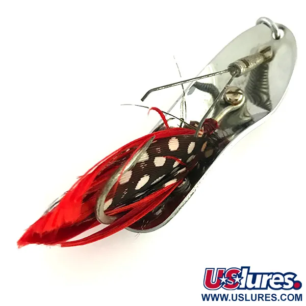 Pflueger Chum 4 Ondulante Antialga, Nickel / Rosso, 19g, Piume, #8488