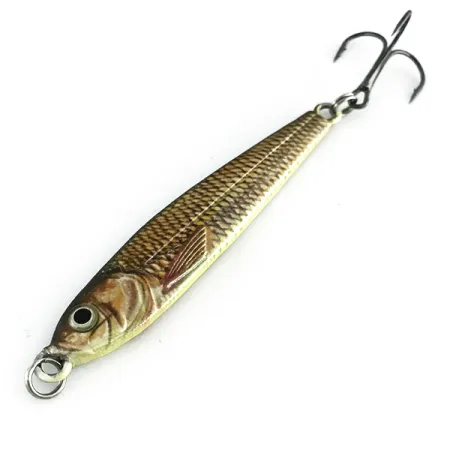 Cabela's Real Image Jig-N-Spoon Jig, Gold Shiner, 28g, Realistico, #8496