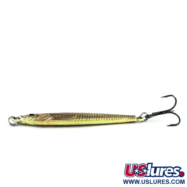 Cabela's Real Image Jig-N-Spoon Jig, Gold Shiner, 28g, Realistico, #8496