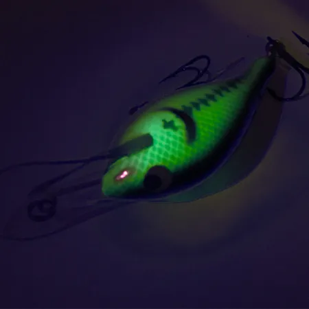 Renegade Little Diver Crankbait, Verde, 11g, UV-reattivo, #8498